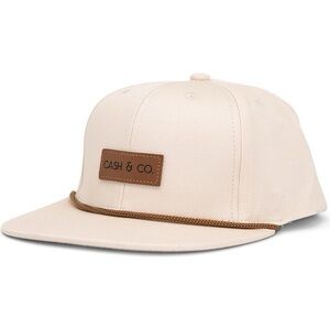 Cash & Co Butter Snapback Hat S/M Cream Brown Trucker Baseball Cap Unisex